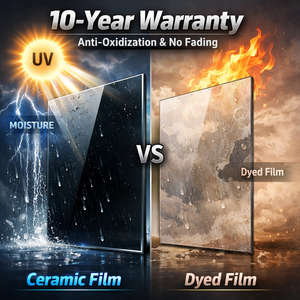 Film <span class=keywords><strong>solaire</strong></span> électrique pour fenêtre en céramique nano résistant à la chaleur Ultra HD 1,52*30M <span class=keywords><strong>Protection</strong></span> de la vie privée 99%UVR Film teinté au carbone pour voiture - Product Image 6