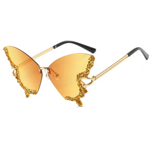 Premium Diamond-Set Sunglasses <strong>Fashion</strong> Luxury Women's <strong>Glasses</strong> Personality Butterfly Sunglasses UV400 - Product Image 4
