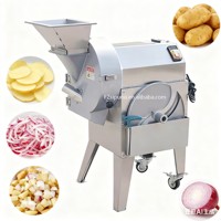 Fabrieks prijs commerciële automatische aardappel & wortel groente fruit snij- en dobbelmachine motor roestvrij staal multi-voltage