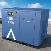 Compresseur d'air industriel à vis portable 75HP 55KW 8BAR/10BAR 380V 50Hz Lubrifié Refroidi par air PLC Moteur silencieux à roulement