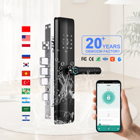 Fabrieks Prijs Slimme Deurvergrendeling met Vingerafdruk App Besturing Wachtwoord NFC Ontgrendeling WiFi Cloud Opslag voor Aluminium/Stalen Deuren