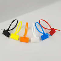 Attaches-câbles en nylon 4x200mm avec étiquettes, attaches en plastique auto-bloquantes, marqueurs, attaches à fermeture éclair faciles à marquer pour usage électrique et industriel