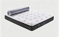 Matelas de lit confortable en mousse à mémoire de forme compressée avec ressorts ensachés, disponible en tailles King et Queen
