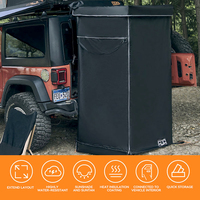 ADA OVERLAND Tienda de Ducha Lateral para Coche, Carpa de Privacidad de Carcasa Blanda Impermeable para Overlanding 4x4 y Camping para SUV y Camionetas