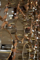 Cloison de séparation de restaurant, séparateur de pièce en métal, écrans en acier inoxydable pour la décoration de restaurant de luxe et d'hôtel