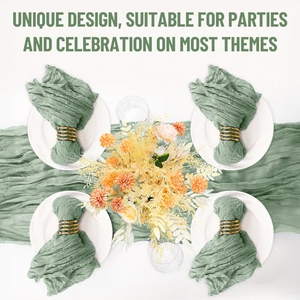 Serviettes en tissu froissé personnalisées pour mariage, serviettes décoratives en lin pour fête de mariage - Product Image 5