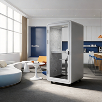 Cabine de bureau modulaire isolée, pod de travail acoustique, pod de bureau silencieux, isolation acoustique, réduction du bruit pour studio