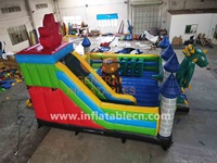 Rebond gonflable de dinosaure pour enfants, maison gonflable de ville, glissante, gonflable, grand, en vente, pour fête d'enfants, offre spéciale