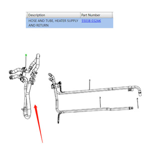 Tuyau de chauffage 55038032AG pour Jeep Grand Cherokee 5.7L 6.4L 2011-2020 55038032AH 55038032AK 55038032 - Product Image 3
