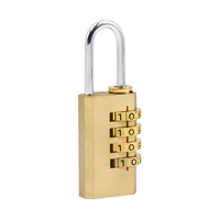 Cadenas à combinaison en laiton massif 28 mm à 4 chiffres pour bagages de voyage et armoires, avec cadrans numériques en alliage de zinc