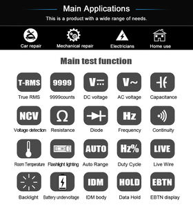 S11/S10 Multímetro Inteligente Digital Automático LCD 9999 Contagens DC AC Tensão Capacitor Tester Ohm Diodo NCV Hz Live Wire Tester - Product Image 6