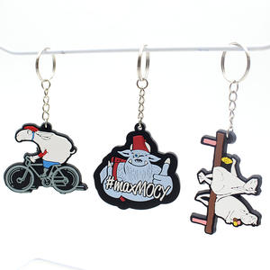 Porte-clés en caoutchouc souple personnalisé directement de l'usine Porte-clés cadeau promotionnel en PVC bon marché - Product Image 4