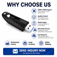 Ofis Dizüstü Bilgisayarı Metal USB Bellek Ultra Flair USB 3.0 128GB 256GB 150MB/s Belge Yedeklemesi için Orijinal Kanal Stoğu