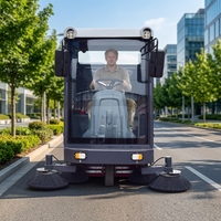 Nouveau design de balayeuse industrielle robotisée autopropulsée électrique haute pression avec aspiration et brosse pour asphalte