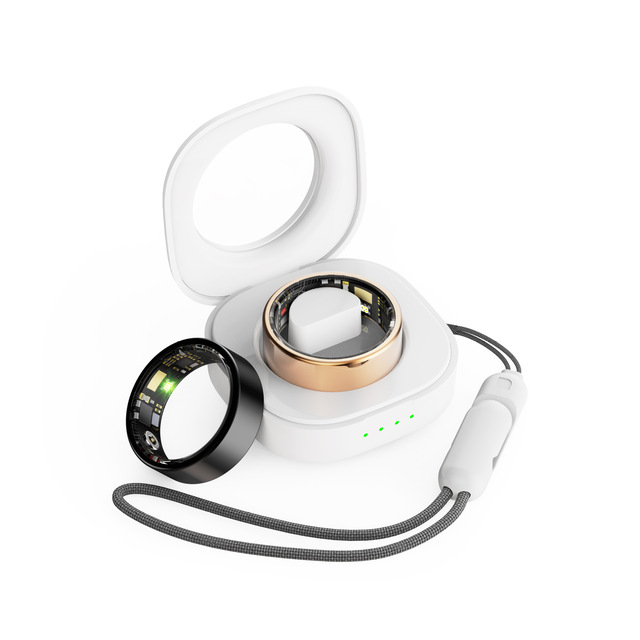 R11M Smart Ring for Android Remote Control Heart Rate Blood Oxygen Sleep Monitoring Charging Care for Family Health Information