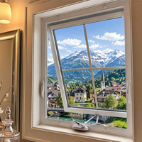 Fenêtres battantes en PVC pour petite ville sous les Alpes, vue magnifique, économie d'énergie, étanches, isolation contre le froid, pour chambre de ville