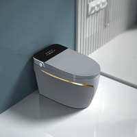 Toilette intelligente monobloc de luxe pour hôtels commerciaux, à poser au sol, pour projets d'ingénierie immobilière