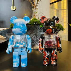 KAW 400% pour figurine Bearbrick, jouet décoratif d'intérieur en plastique et article cadeau pour collection de poupées d'enfants - Product Image 1