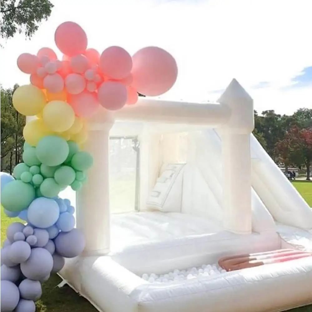 Adult commercial party bouncer inflatable bouncy castle with slide and ball pit