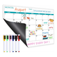 Tableau blanc magnétique personnalisé effaçable à sec, calendrier magnétique, tableau de messages, calendrier magnétique