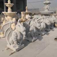 Statues de dragons chinois en marbre blanc, statue de dragon en marbre blanc, sculpture de dragon en marbre à vendre
