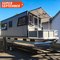 Meilleure vente Petite péniche préfabriquée Kinocean avec salle de divertissement à vendre