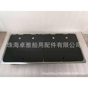 Estufa de Gas de Doble Quemador de Acero Inoxidable GR-904RD con Fregadero Integrado, Dos Cubiertas Separadas de Vidrio Templado, Accesorios Interiores para RV/Yate - Product Image 2