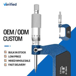 Micrometri a spirale con diametro esterno meccanico di acciaio inossidabile ad alta precisione 0-25mm 0.01mm micrometro meccanico a doppia punta - Product Image 4