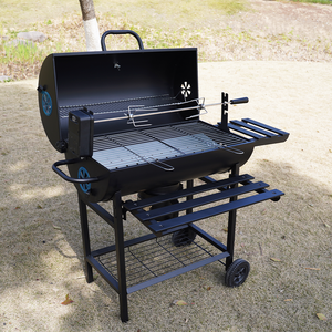 Modern Dış Mekan Partisi Elektrikli Izgara ve Döner Seti Kömürlü Barbeküler Çelik Varil Barbekü Izgarası Tavuk Döndürme Özelliğiyle - Product Image 5