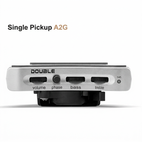 Préampli guitare DOUBLE A2G avec commandes de volume, phase, basses et aigus, puce allemande basse consommation, autonomie de 160 heures