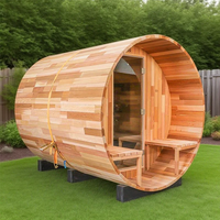 Sauna extérieur en forme de seau très populaire 2026, peut accueillir 4 à 6 personnes, idéal pour les jardins, les cours, les arrière-cours et les spas