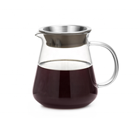 2024 vente en gros de haute qualité verser sur la bouilloire à café verres borosilicatés bouilloire à café cafetière en verre avec poignée