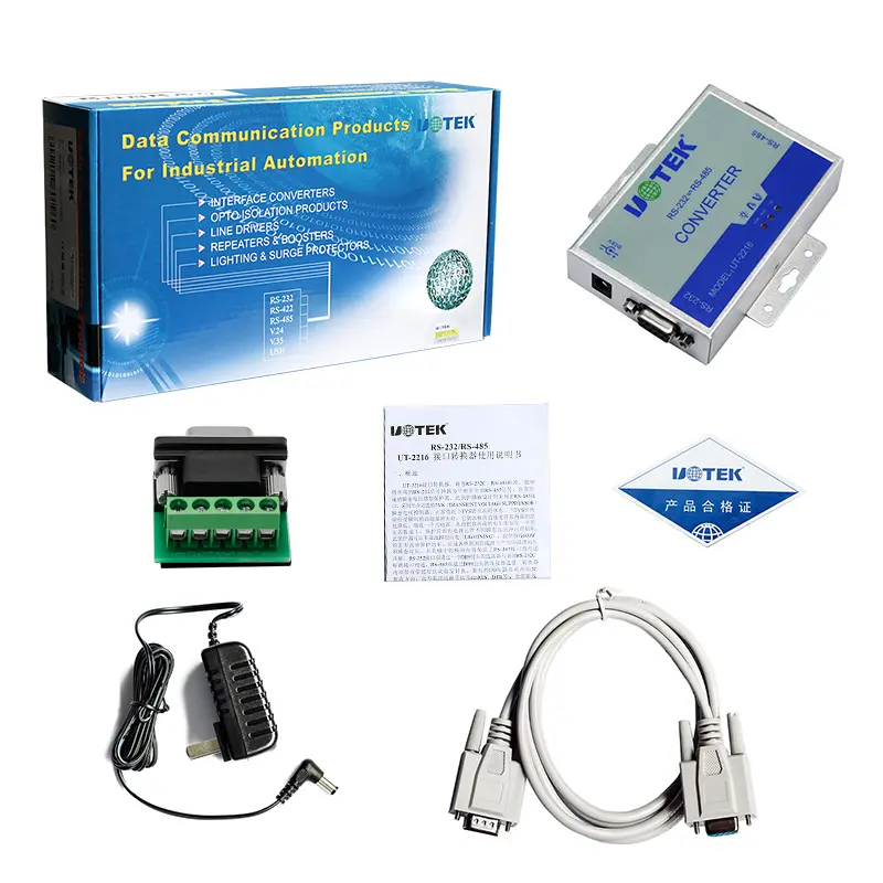 RS232 to RS485 Serial Converter Adapter RS232 to RS485 Converter RS232 to Ethernet Converter UOTEK UT-2216