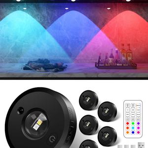 Lumières d'armoire à attraction magnétique RGB avec télécommande, batterie 1200 mAh, pour Weinschrank, Bucherregal, Wohnzimmer, lot de 6 - Product Image 6