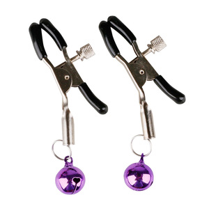 Pinces à tétons Double Cloche de type C, couleur violette, jouet pour adultes coquin - Product Image 1