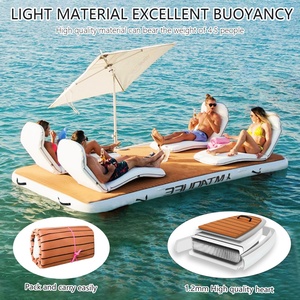 Nhà sản xuất cung cấp non-Slip bề mặt <span class=keywords><strong>Inflatable</strong></span> nổi hồ bơi thanh <span class=keywords><strong>Dock</strong></span> bằng gỗ Float không khí <span class=keywords><strong>Dock</strong></span> nền tảng đảo bè - Product Image 4