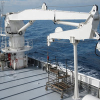 CE MOQ ODM Grue de pont marine hydraulique compacte à flèche articulée 1,5T 12m 25m DNV pour yachts, barges et applications marines