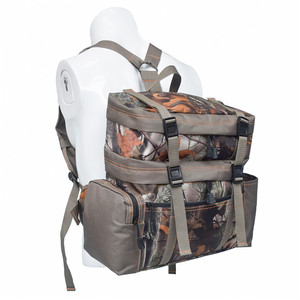 Sac à dos camouflage imperméable pour la randonnée en plein air, le camping, sac à dos de jour unisexe, nouveau motif de feuilles, poche intérieure à fermeture éclair, sangles détachables - Product Image 2