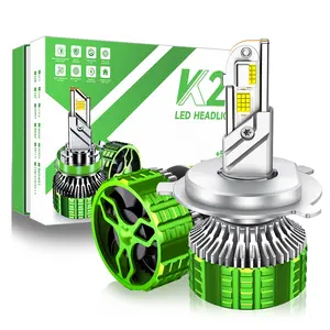 K22 super brilhante luz led 190w 38000LM 7055 chip H1 H4 H7 H11 9005 9006 bi-led canbus sem erro lâmpada do farol do carro