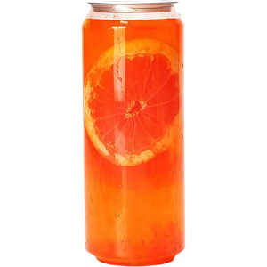 Bouteille en plastique transparente personnalisable de 250 ml, 330 ml, 375 ml, 420 ml, 500 ml, 700 ml avec anneau de traction et couvercle en aluminium pour boissons gazeuses - Product Image 6
