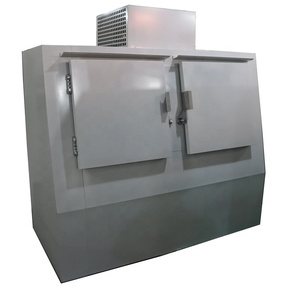 2个倾斜门60立方英尺200袋冰柜室外冷墙冰柜箱 - Product Image 1
