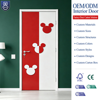Bon prix Peau de porte en bois mélamine HDF forte résistance aux rayures conception de porte de salle de bain bureau hôtel