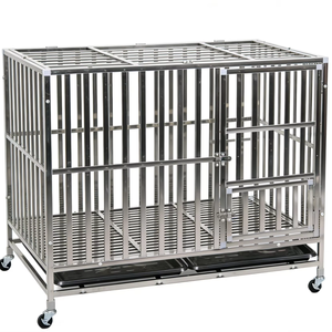 <span class=keywords><strong>Cage</strong></span> pour chien en acier inoxydable soudé pliable et portable, écologique, galvanisée, facile à assembler, <span class=keywords><strong>cage</strong></span> de nourrissage, clôture, treillis - Product Image 1