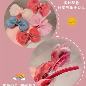 Children's <b>bow</b> hair <b>clips</b>, baby hair <b>clips</b>, little girl rubber bands, hair ties, girls' hair ties, trendy new hair accessories - Product Image 4