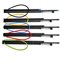 Accessoires de pêche sous-marine : Lance de pêche sous-marine de voyage en fibre de carbone de 5/7 pieds, lance à 2 branches, lance hawaïenne Paralyzer à 5 pointes, filetage 8 mm