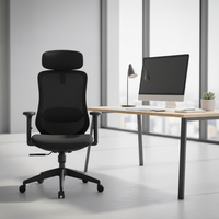 Chaise de bureau ergonomique de luxe en maille avec cadre en aluminium, hauteur réglable, pivotante, design moderne