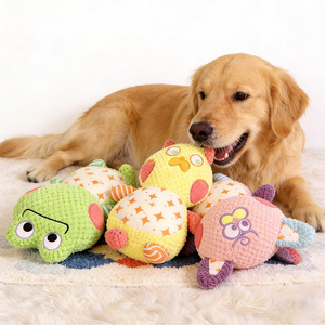 工場OEM高品質新品耐久性のある噛むおもちゃ、インタラクティブサウンド付きリアルな犬用ぬいぐるみ、フクロウ、カエル、猫の形、超強力な犬用噛むおもちゃ - Product Image 2