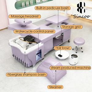 Cama de Masaje Eléctrica para Champú y Masaje de Pies, Cama de Lavado de Cabello con Respaldo Eléctrico Elevable, Cama de Champú para Masaje Tailandés - Product Image 4