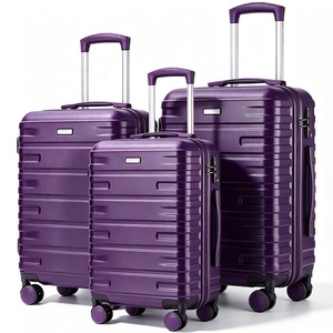 Lot de 3 valises rigides en ABS, 20, 24 et 28 pouces, avec 8 roues pivotantes, personnalisables avec logo, pour voyage en gros - Product Image 3