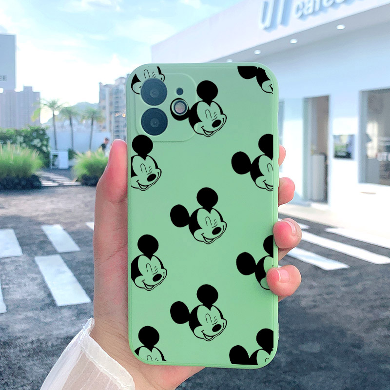 Popular style Phone Case for iPhone 13 12 11 Pro Xs X XR Max 8 7 SE Mini Silicone Cases Soft Black Cover with Cloth